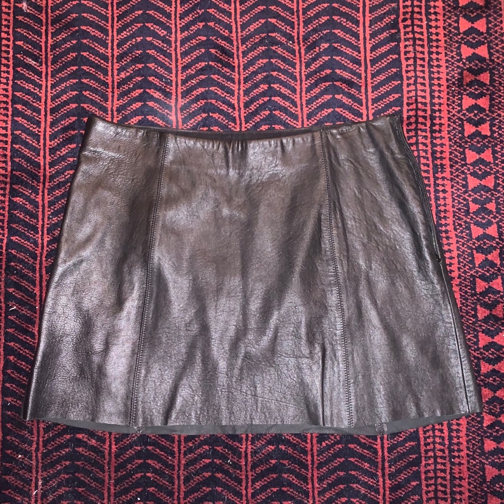 T by Alexander Wang Leather Miniskirt